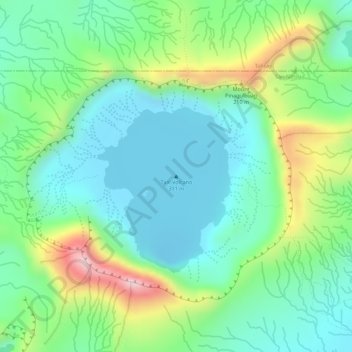 Mapa topográfico Taal Volcano, altitud, relieve