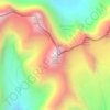 Mapa topográfico Mount Allen, altitud, relieve