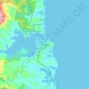 Mapa topográfico Narooma, altitud, relieve