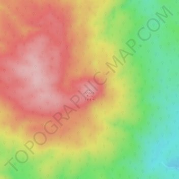 Mapa topográfico Mount Tupi, altitud, relieve