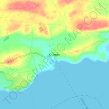 Mapa topográfico Killimer, altitud, relieve