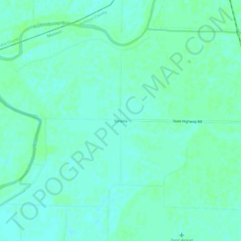 Mapa topográfico Sonora, altitud, relieve