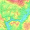 Mapa topográfico Kernégan, altitud, relieve