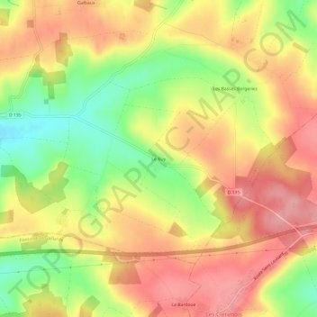 Mapa topográfico Le Ruy, altitud, relieve