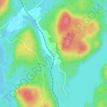 Mapa topográfico Van Bruyssel, altitud, relieve