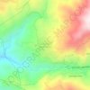 Mapa topográfico Capulálpam de Méndez, altitud, relieve