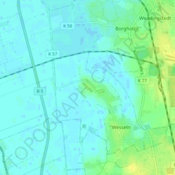 Mapa topográfico Wildpfal, altitud, relieve