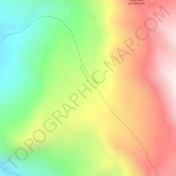 Mapa topográfico Portones, altitud, relieve