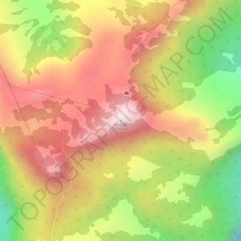 Mapa topográfico Pico do Bandeira, altitud, relieve