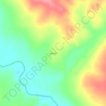 Mapa topográfico Lajeado, altitud, relieve