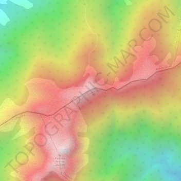 Mapa topográfico Pico do Marinzinho, altitud, relieve