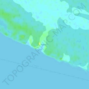 Mapa topográfico Paraiso, altitud, relieve