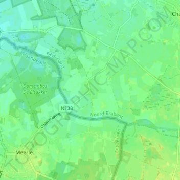 Mapa topográfico Grazen, altitud, relieve