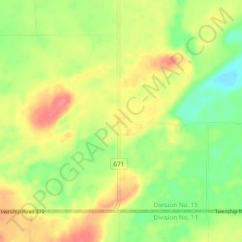 Mapa topográfico St-Denis, altitud, relieve