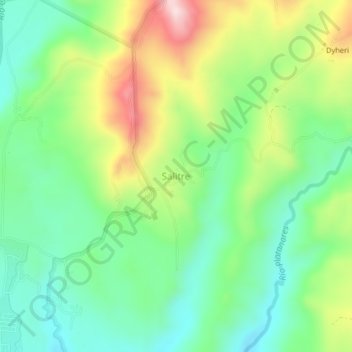 Mapa topográfico Salitre, altitud, relieve