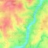 Mapa topográfico Les Vignes, altitud, relieve