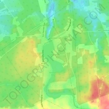 Mapa topográfico Coney Island, altitud, relieve