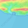 Mapa topográfico Lulworth Cove, altitud, relieve