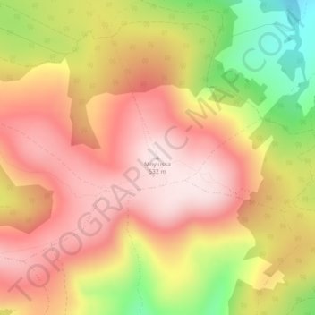 Mapa topográfico Moylussa, altitud, relieve