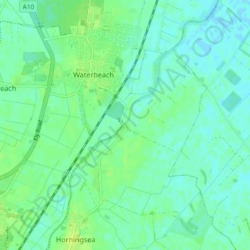 Mapa topográfico Clayhithe, altitud, relieve