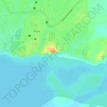 Mapa topográfico Agnigarh Hill, altitud, relieve