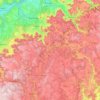 Mapa topográfico Engstingen, altitud, relieve