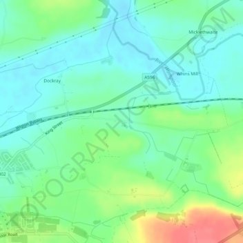 Mapa topográfico Nova Scotia, altitud, relieve