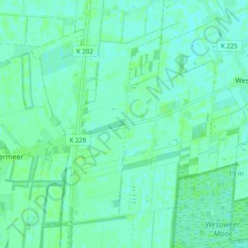 Mapa topográfico Wesuwemoor, altitud, relieve