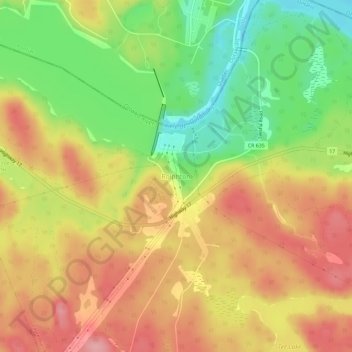 Mapa topográfico Rolphton, altitud, relieve
