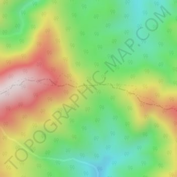 Mapa topográfico Gloucester Gap, altitud, relieve