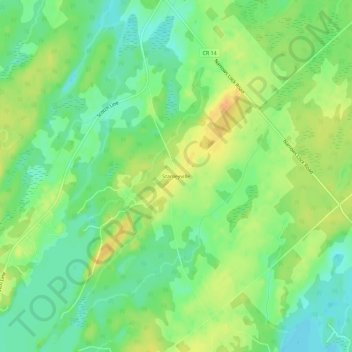Mapa topográfico Stanleyville, altitud, relieve