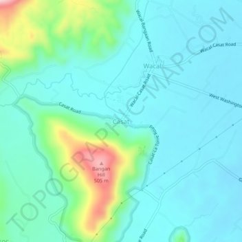 Mapa topográfico Casat, altitud, relieve