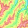 Mapa topográfico Blanchefort, altitud, relieve