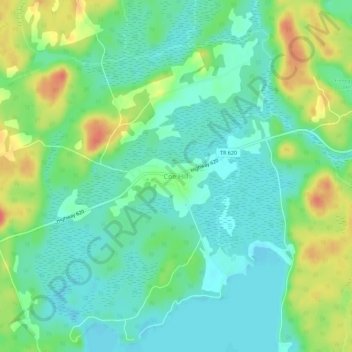 Mapa topográfico Coe Hill, altitud, relieve