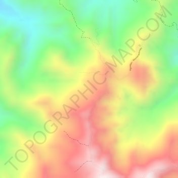 Mapa topográfico El Gallinazo, altitud, relieve