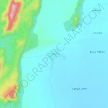 Mapa topográfico Panchota, altitud, relieve