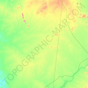Mapa topográfico Nubia, altitud, relieve