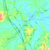 Mapa topográfico 文城镇, altitud, relieve