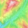Mapa topográfico Les Nants, altitud, relieve