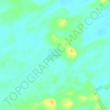 Mapa topográfico Amritwasi, altitud, relieve