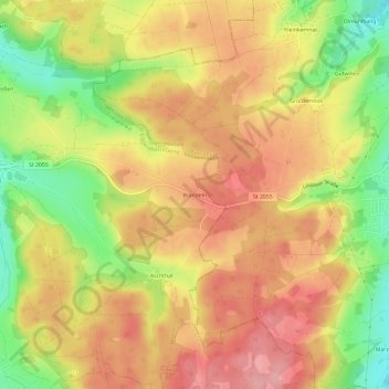 Mapa topográfico Brandeln, altitud, relieve