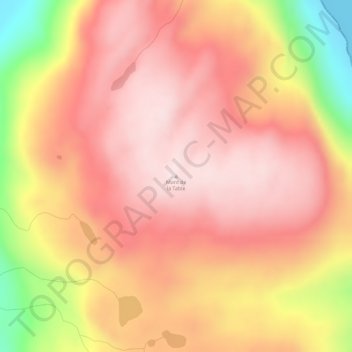 Mapa topográfico Mont de la Table, altitud, relieve