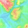 Mapa topográfico Crouzols, altitud, relieve