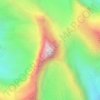 Mapa topográfico Mount Cline, altitud, relieve