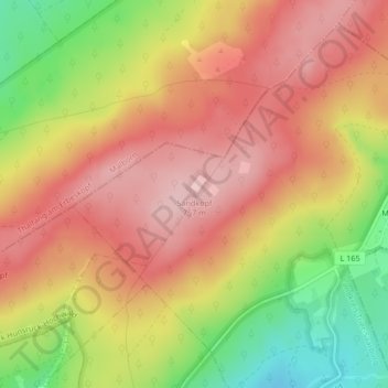 Mapa topográfico Sandkopf, altitud, relieve