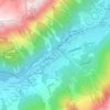 Mapa topográfico Les Bossons, altitud, relieve