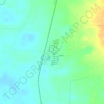 Mapa topográfico Varela, altitud, relieve