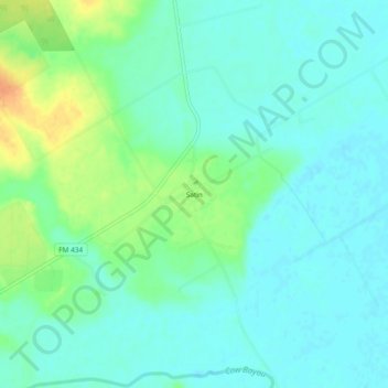Mapa topográfico Satin, altitud, relieve