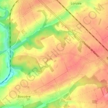 Mapa topográfico Ferooz, altitud, relieve