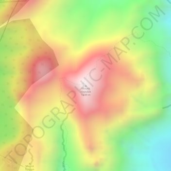 Mapa topográfico Mount Napulak, altitud, relieve